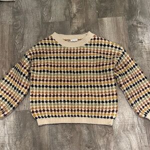 Blu Pepper Women's Large Multicolor Patterned Sweater